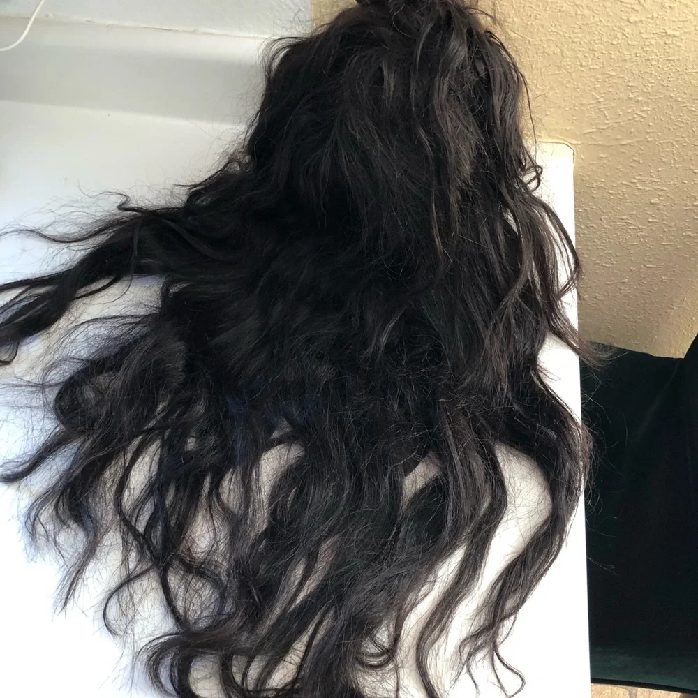 27” Choc Brown Human Hair Wig lace Front